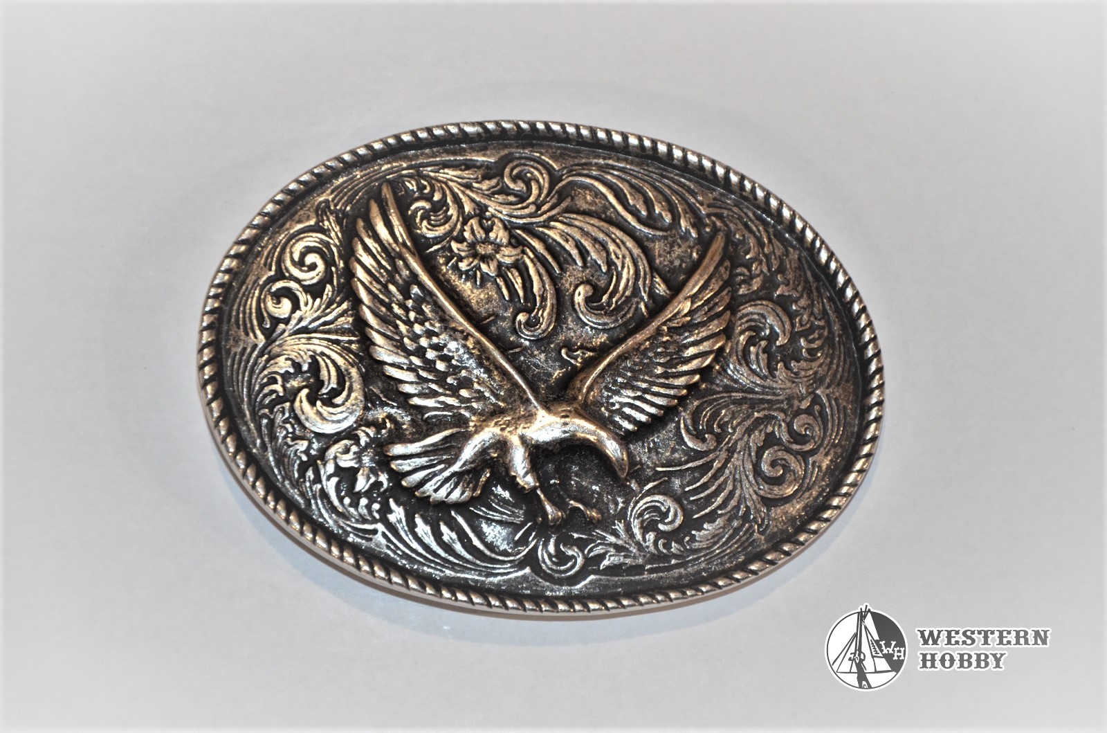 Gürtelschnalle Mit USA-Flagge & Adler – Metall, Mehrfarbig, Amerikanisches Design Für Herren